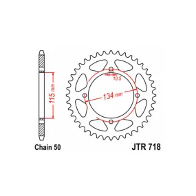 Couronne acier JT - Pas 530 - DUCATI 650 / 750cc