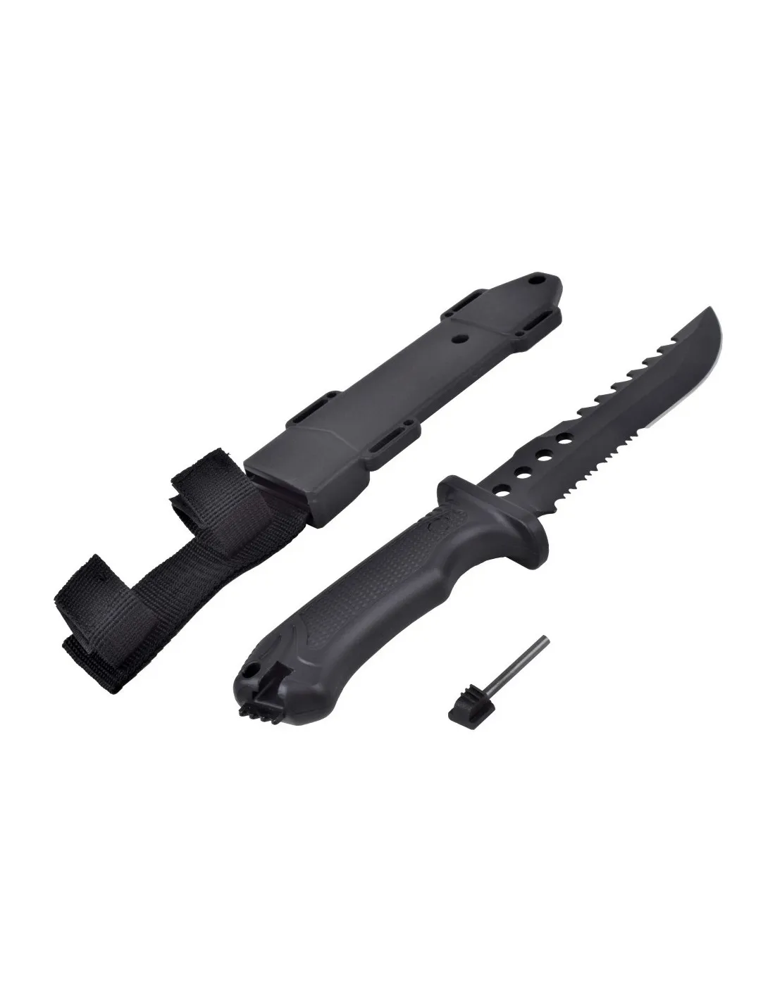 Couteau de chasse SCK lame inox. avec scie (31,5 cm.) ⚔️ Boutique Épées