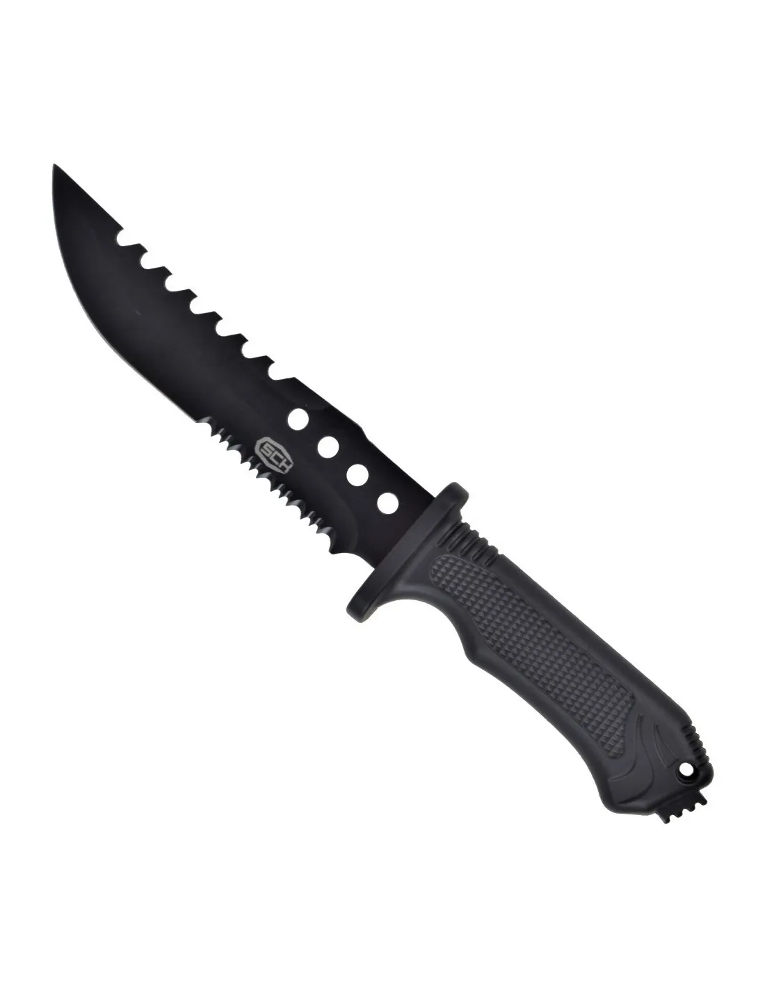 Couteau de chasse SCK lame inox. avec scie (31,5 cm.) ⚔️ Boutique Épées
