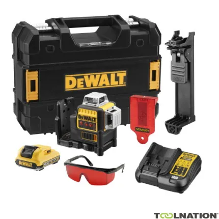 DeWalt DCE089D1R-QW Laser croix à nivellement automatique à faisceau rouge 10.8V 2.0Ah XR Li-Ion