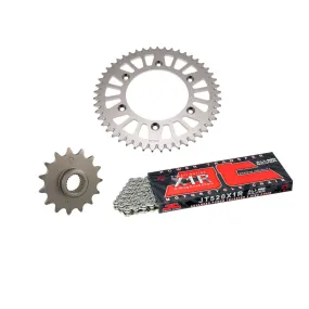 Kit chaine 525 acier anti-boue JT - 300 KLX R 2003-2006