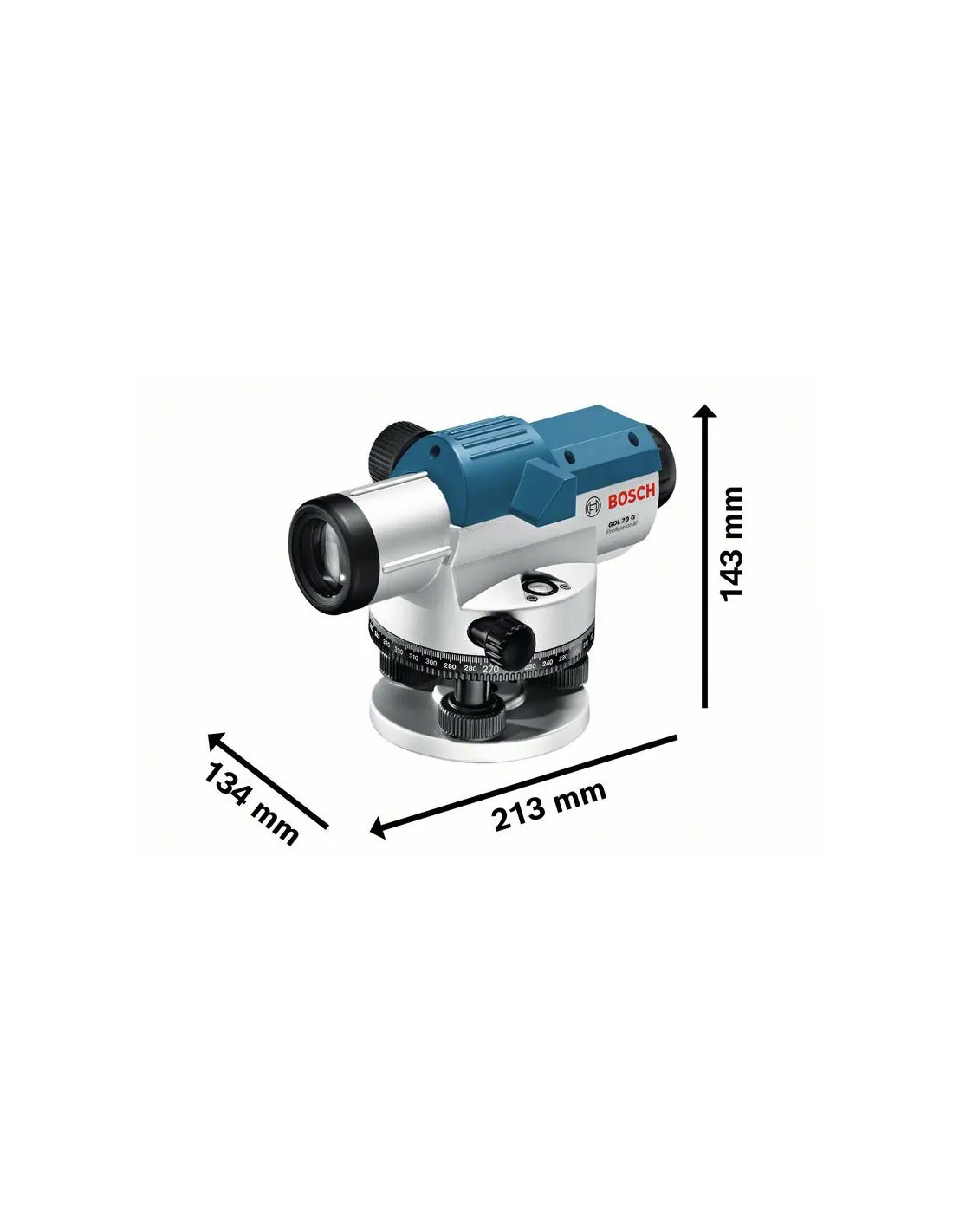 Niveau optique GOL 20G + Trépied BT 160 + GR500 | 061599404P - Bosch