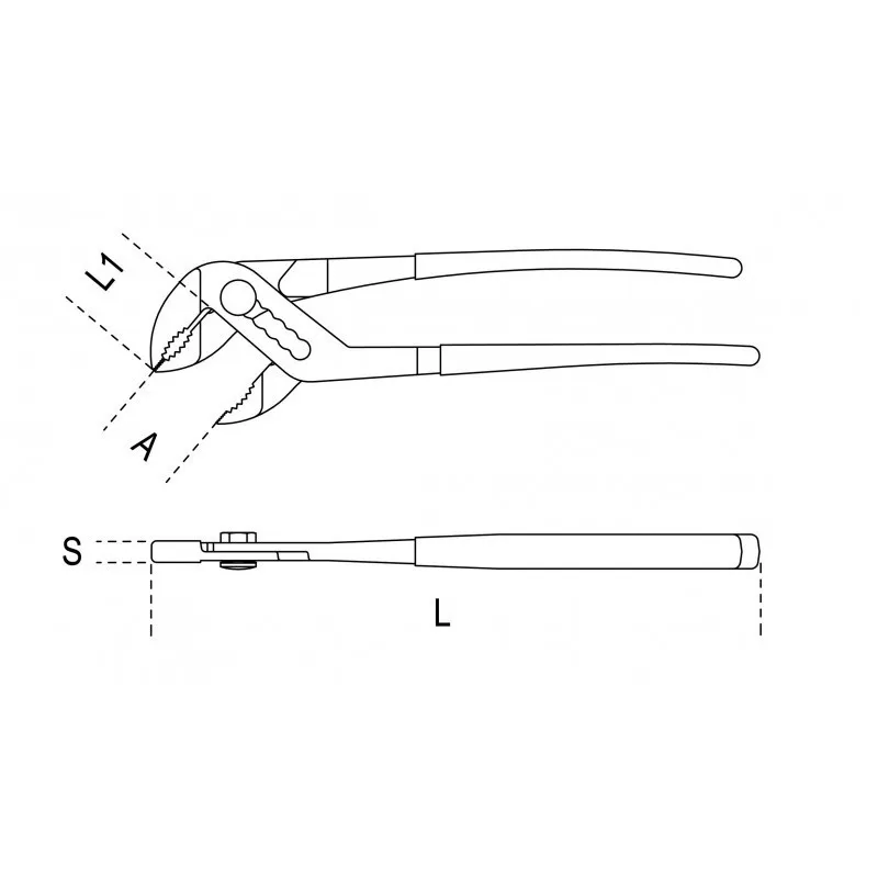 Pince multiprise entrepassée + bouton de réglage Beta 1047