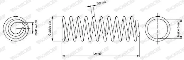 Ressort de suspension MONROE SP1825 