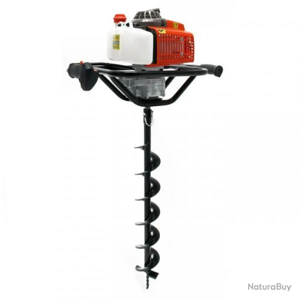 Tarière thermique set 63,3 ccm 3 cv foret 150mm utilisation 2 personnes perceuse 16_0001564