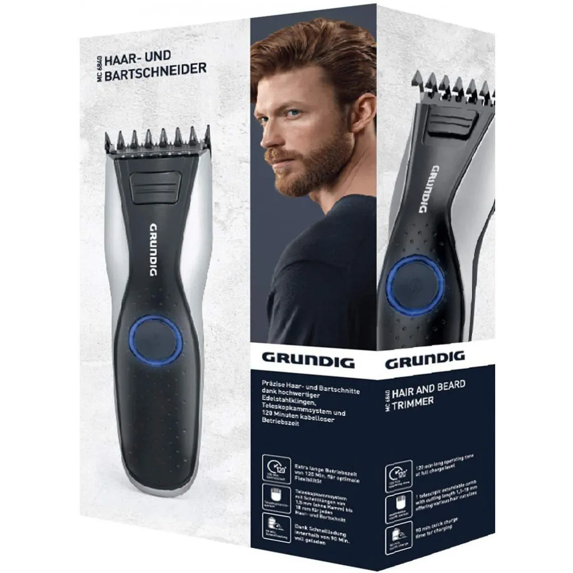Tondeuse à cheveux et barbe Grundig MC6840 | 3 Suisses