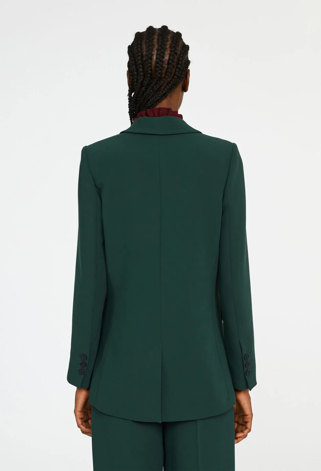 Veste vert forêt tailleur cintrée | Claudie FR